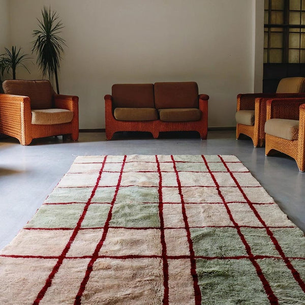 BENI OUARAIN carpet| soft wool |customize your size| moroccan rug