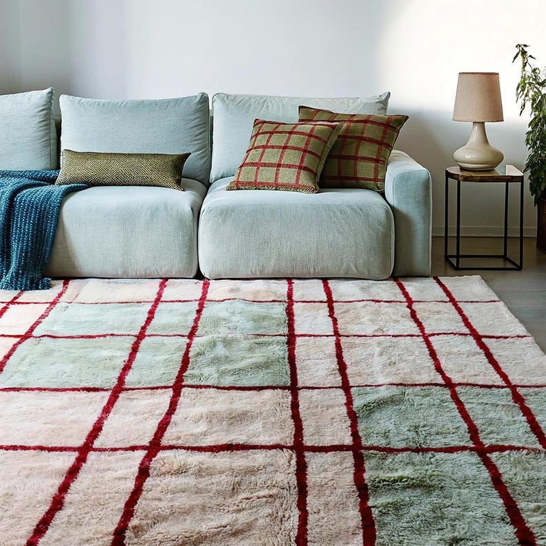 BENI OUARAIN carpet| soft wool |customize your size| moroccan rug