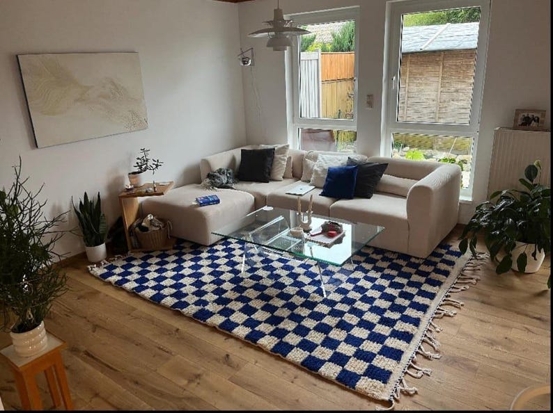 BENI OUARAIN carpet| soft wool |customize your size| moroccan rug