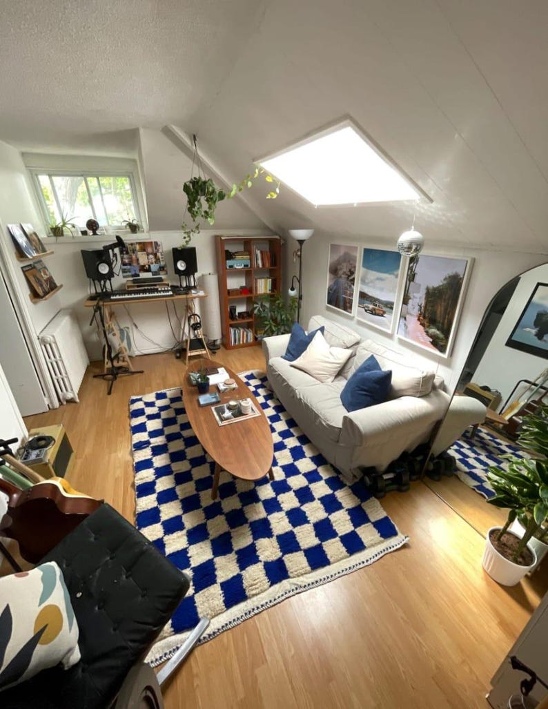 BENI OUARAIN carpet| soft wool |customize your size| moroccan rug