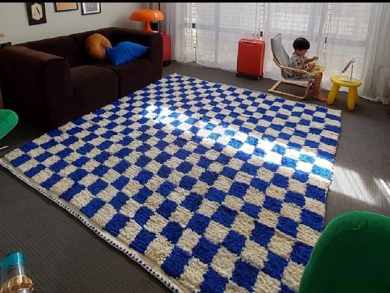 BENI OUARAIN carpet| soft wool |customize your size| moroccan rug