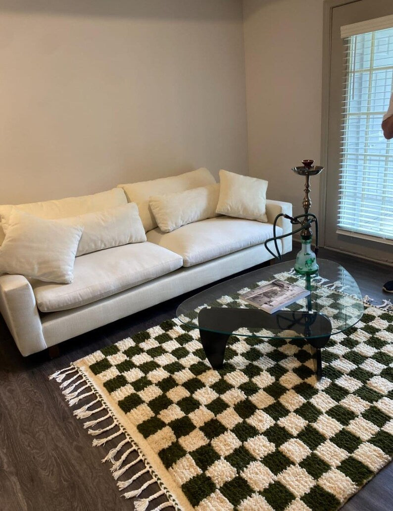 Green Mrirt carpet| soft wool |customize your size| moroccan rug