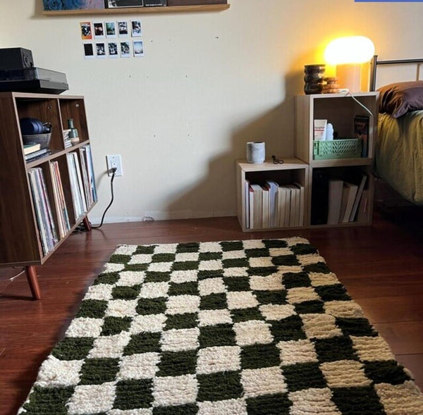 Green Mrirt carpet| soft wool |customize your size| moroccan rug