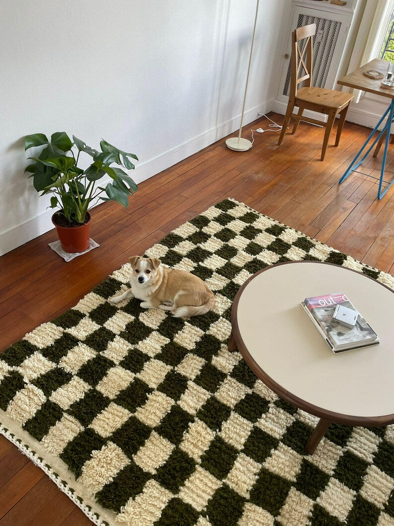 Green Mrirt carpet| soft wool |customize your size| moroccan rug