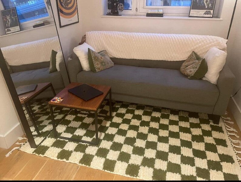 Green Mrirt carpet| soft wool |customize your size| moroccan rug