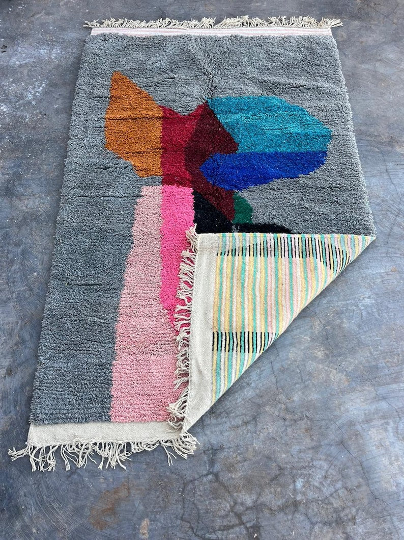 azilal carpet🧡❤️💙| soft wool |customize your size| moroccan rug