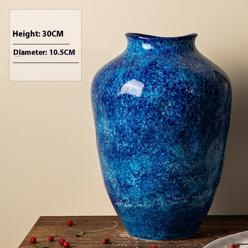 Ceramic Vase Soda Green Stoneware Vase Vintage Jar