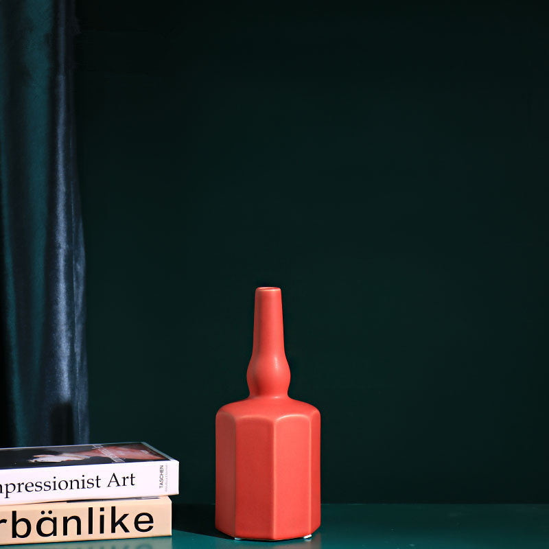 Colored ceramic vase ornaments