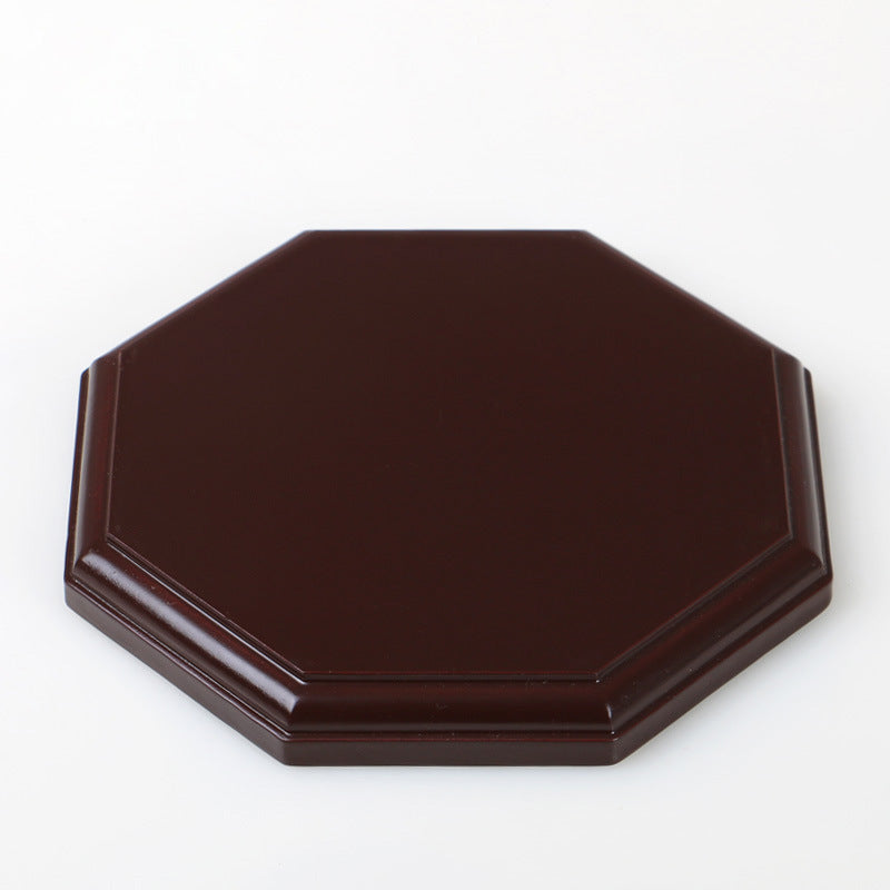 Vase base octagonal wood