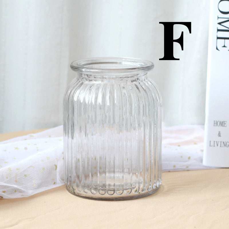 Clear glass vase