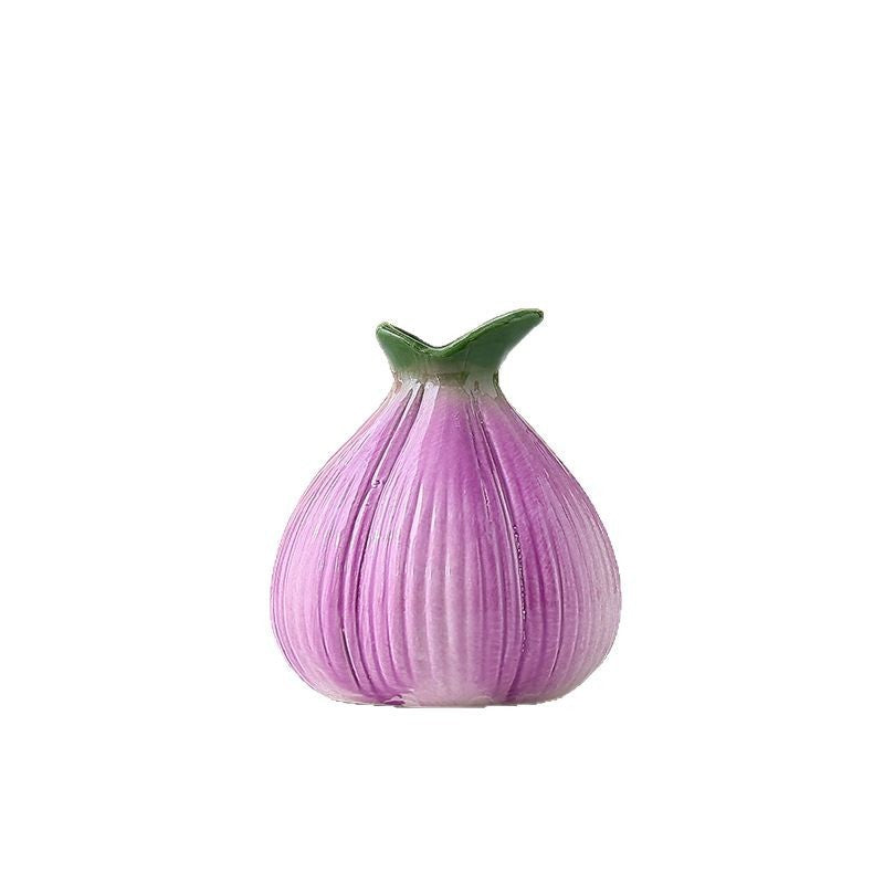 Art Onion Vase Ceramic Small Hydroponic Vase