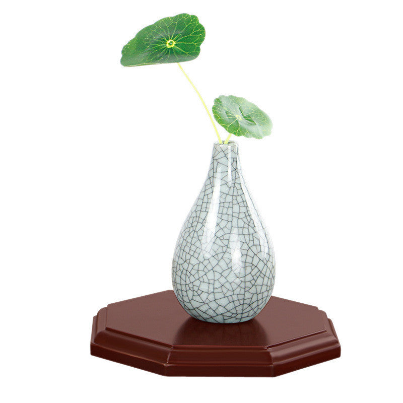 Vase base octagonal wood