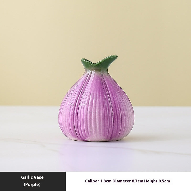 Art Onion Vase Ceramic Small Hydroponic Vase