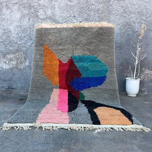 azilal carpet🧡❤️💙| soft wool |customize your size| moroccan rug