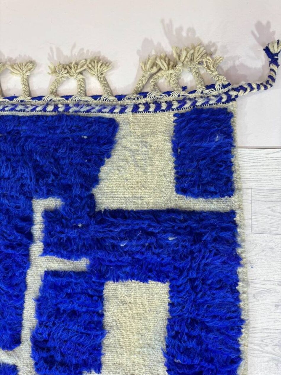 Blue Mrirt carpet| soft wool |customize your size| moroccan rug