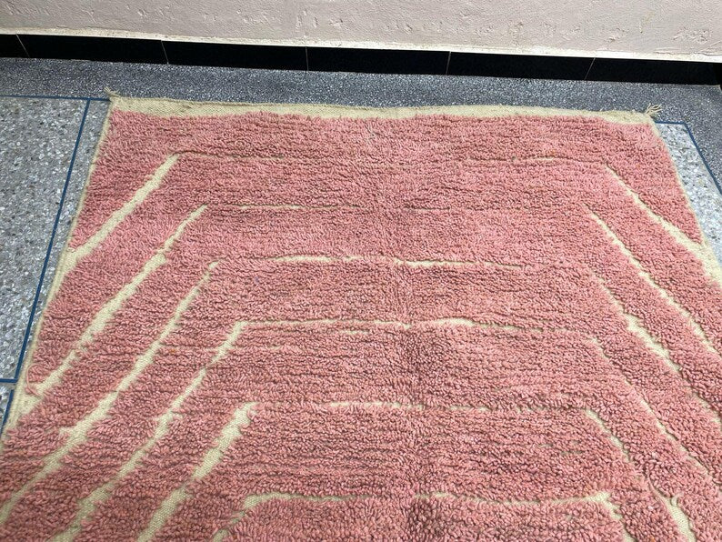 Pink mrirt carpet| soft wool |customize your size| moroccan rug