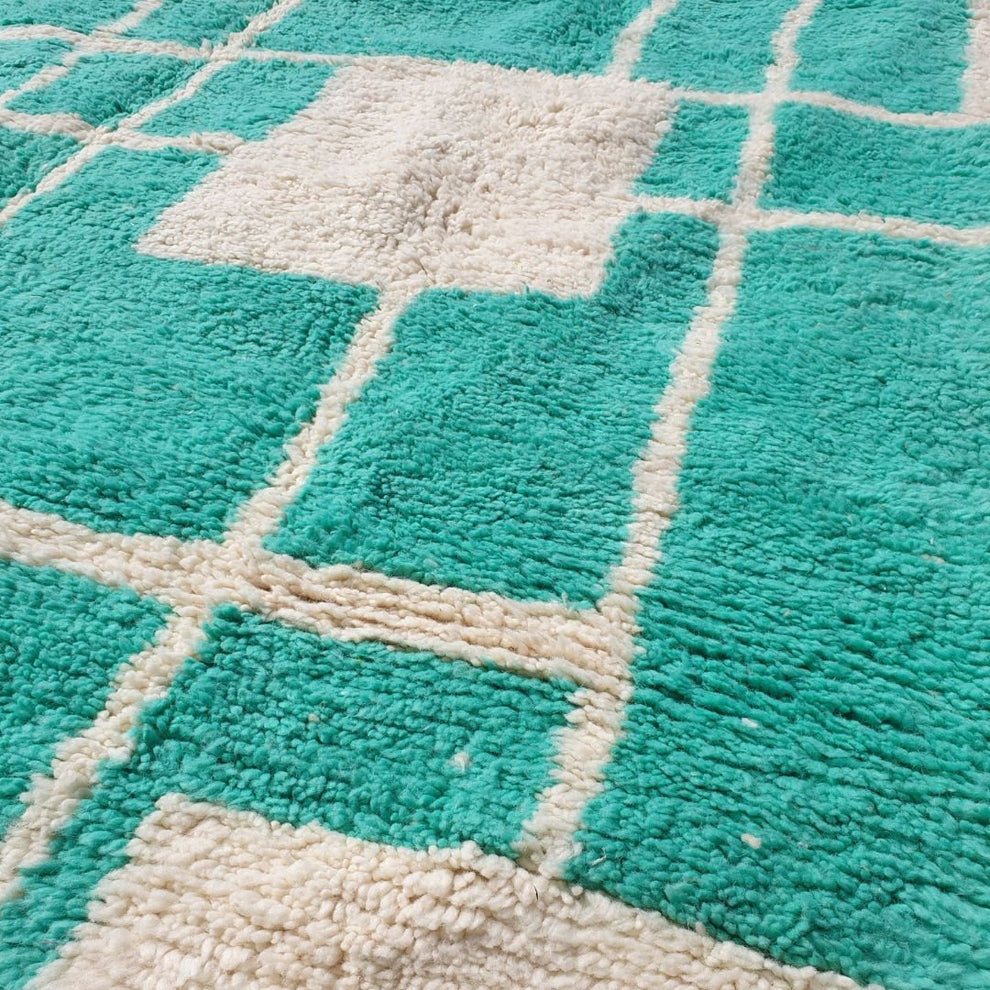 Natural green mrirt carpet| soft wool |customize your size| moroccan rug