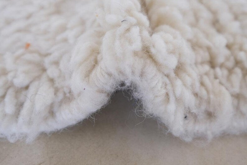 White moroccan handmade carpet| soft wool |customize your size| moroccan rug