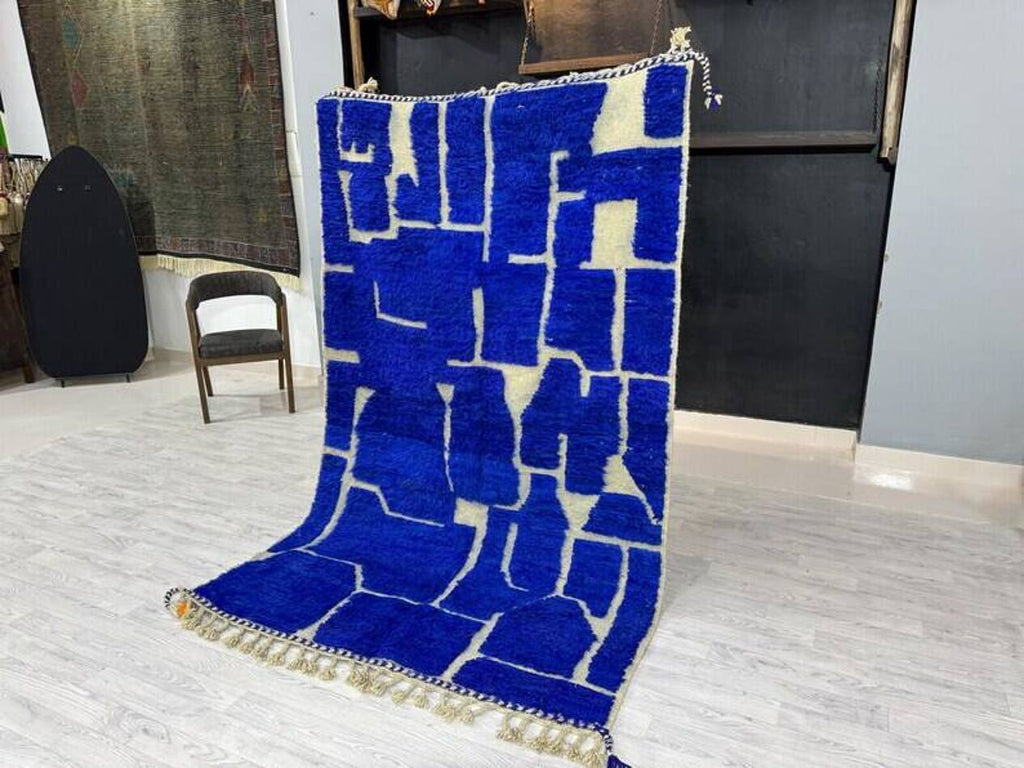 Blue Mrirt carpet| soft wool |customize your size| moroccan rug