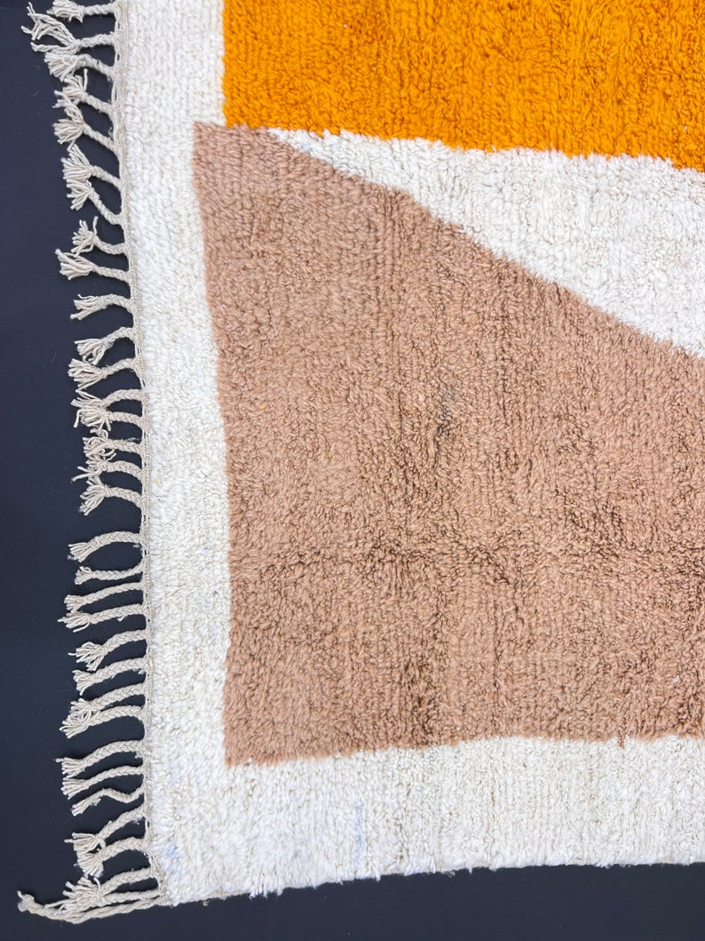 Orange and biege 🧡 rug| soft wool |customize your size