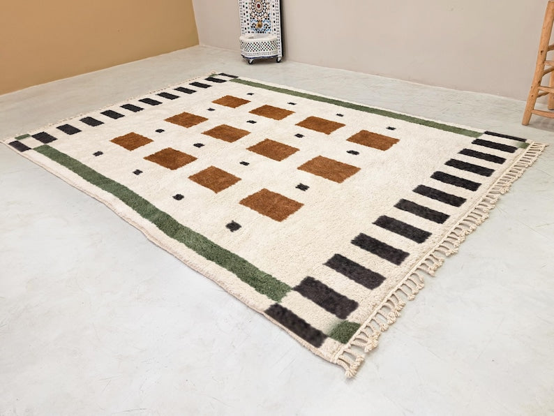 Handmad berber rug| soft wool |customize your size