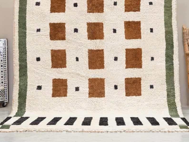 Handmad berber rug| soft wool |customize your size