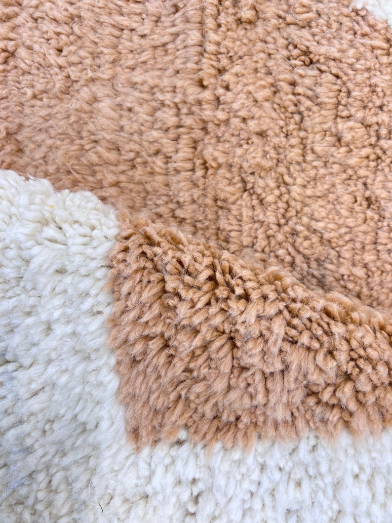 Orange and biege 🧡 rug| soft wool |customize your size