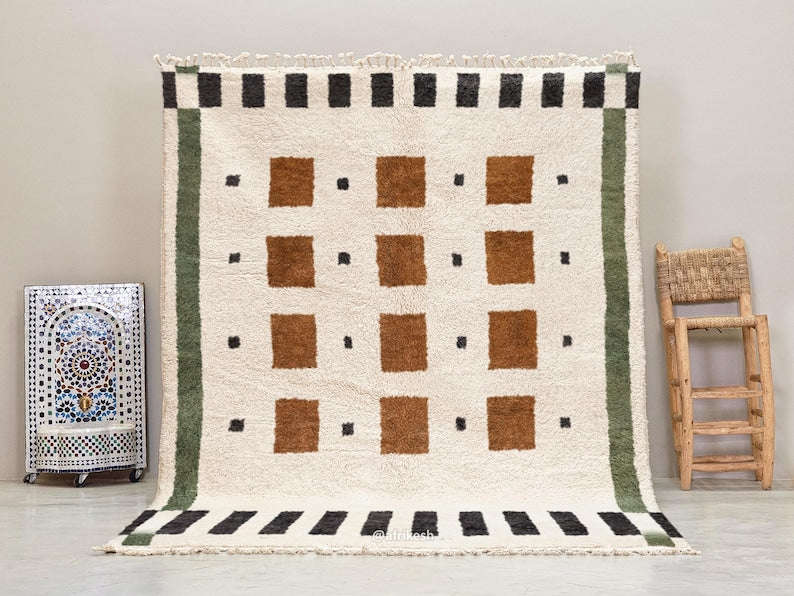 Handmad berber rug| soft wool |customize your size