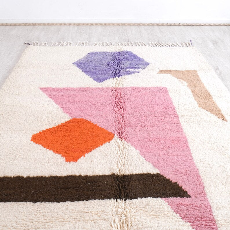 azilal carpet| soft wool |customize your size| moroccan rug