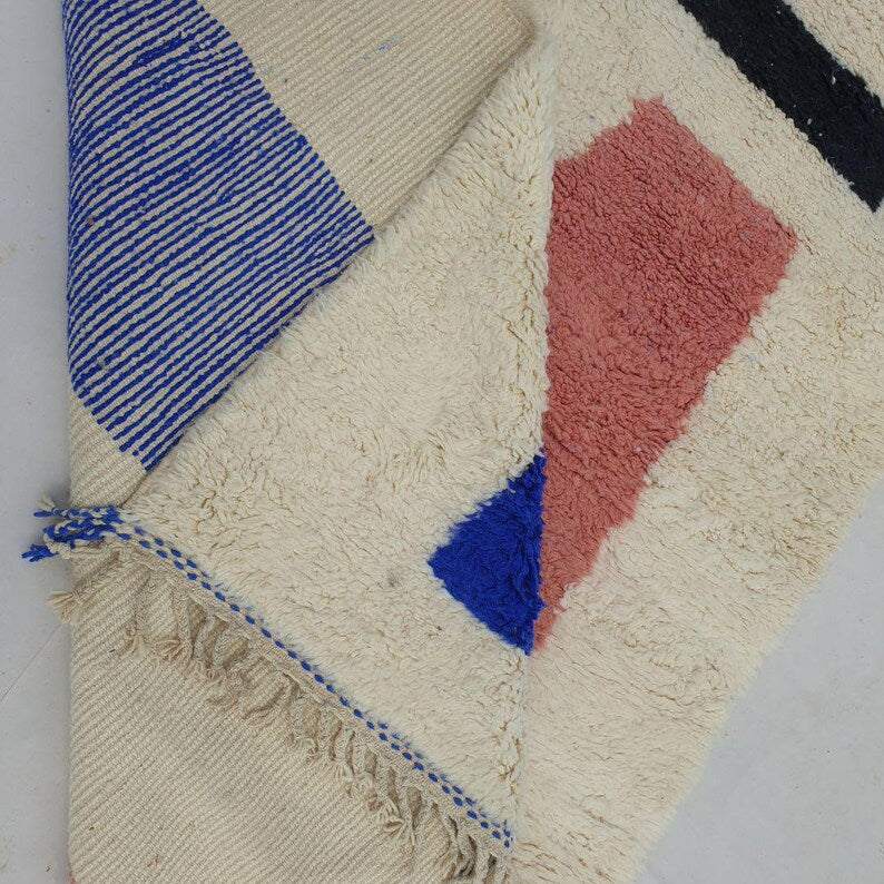Multicolore azilal carpet| soft wool |customize your size| moroccan rug