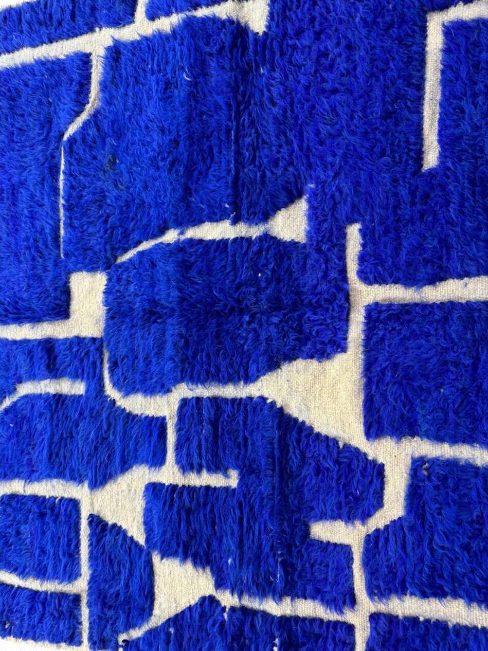 Blue Mrirt carpet| soft wool |customize your size| moroccan rug