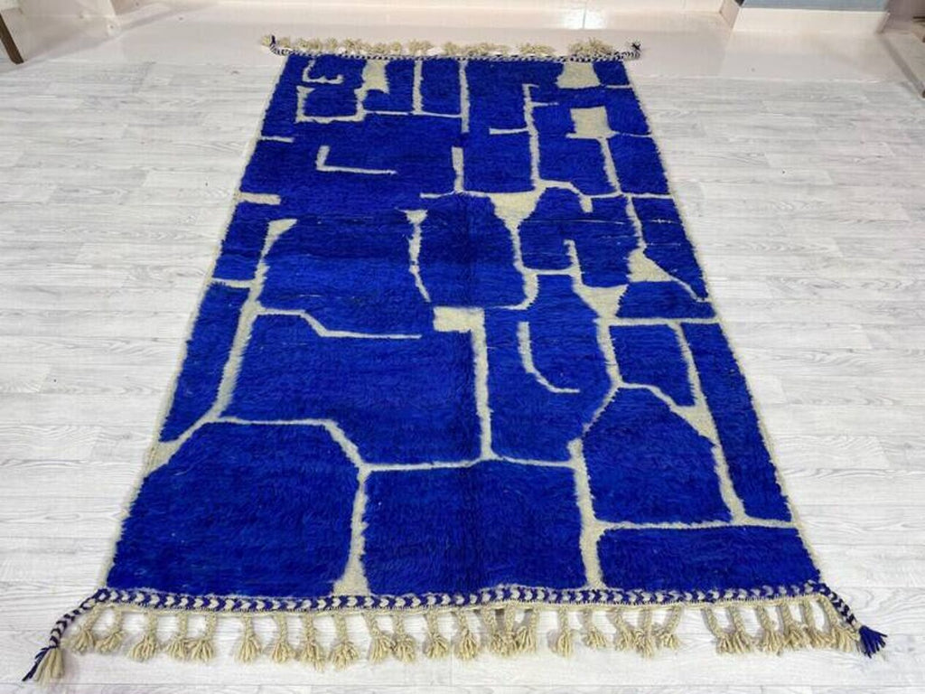 Blue Mrirt carpet| soft wool |customize your size| moroccan rug