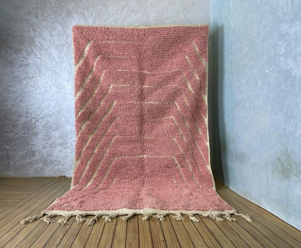 Pink mrirt carpet| soft wool |customize your size| moroccan rug