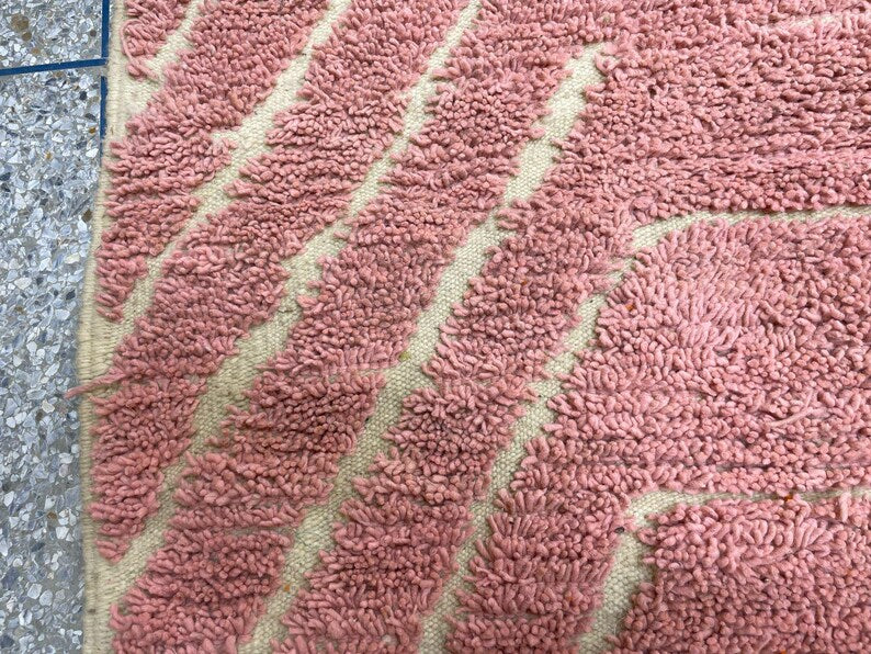 Pink mrirt carpet| soft wool |customize your size| moroccan rug