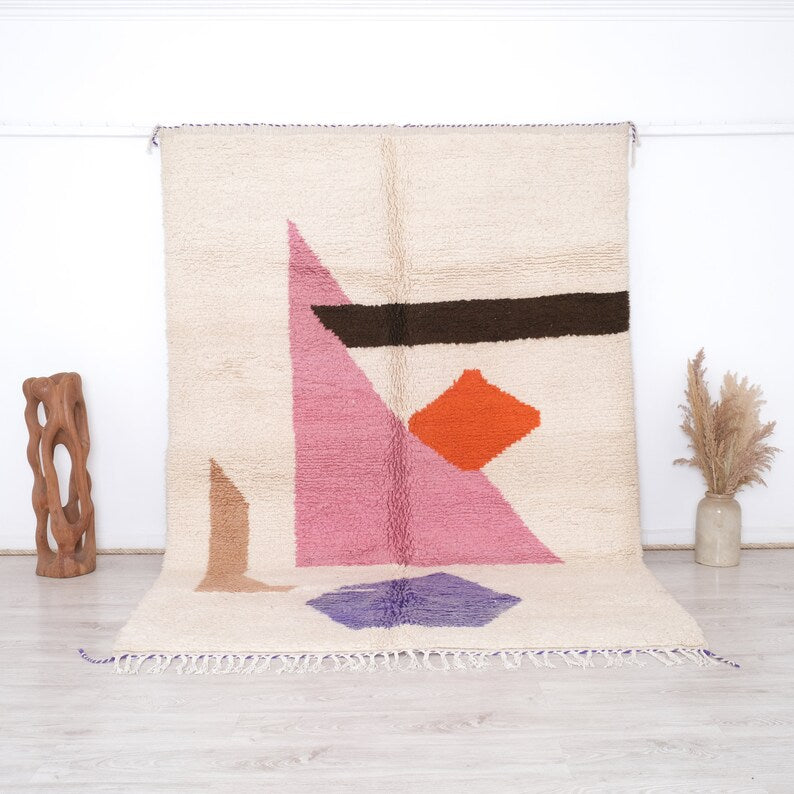 azilal carpet| soft wool |customize your size| moroccan rug