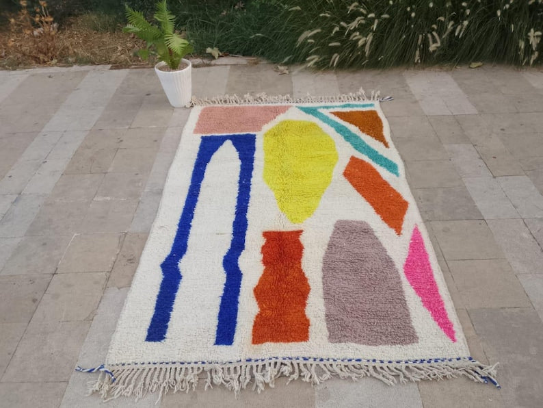 azilal carpet| soft wool |customize your size| moroccan rug