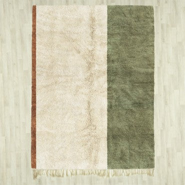 Handmade green mrirt rug| soft wool |customize your size