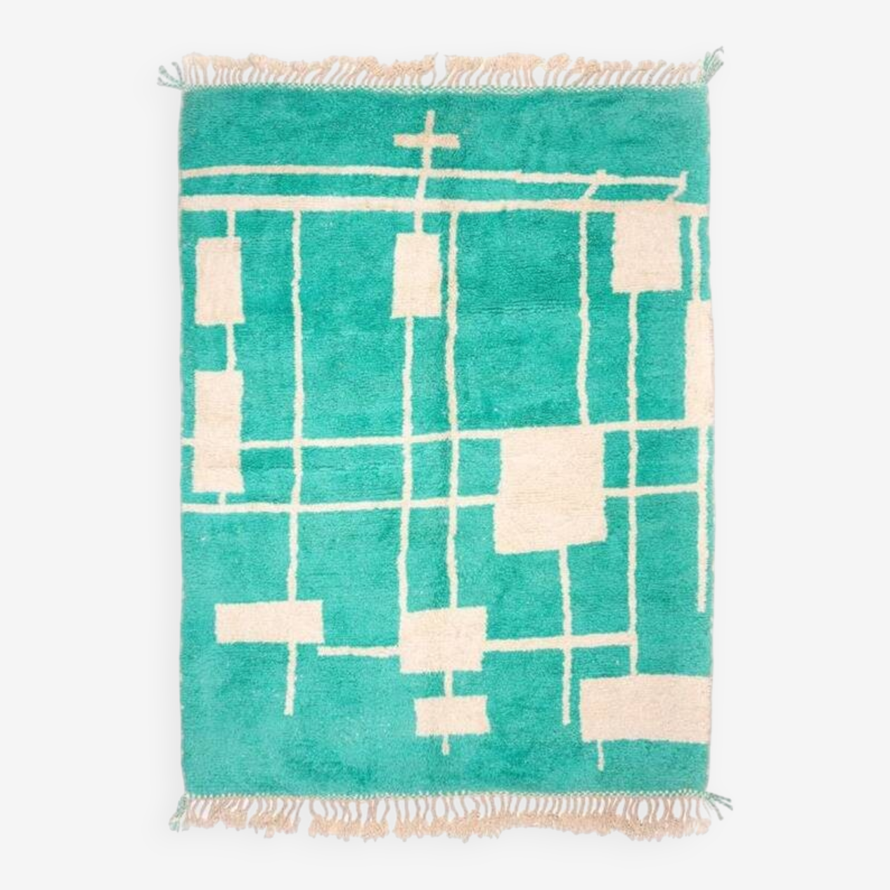 Natural green mrirt carpet| soft wool |customize your size| moroccan rug