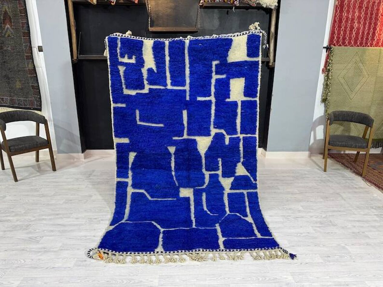 Blue Mrirt carpet| soft wool |customize your size| moroccan rug