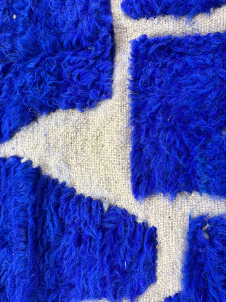 Blue Mrirt carpet| soft wool |customize your size| moroccan rug
