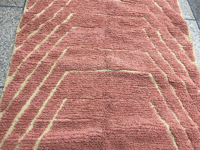 Pink mrirt carpet| soft wool |customize your size| moroccan rug