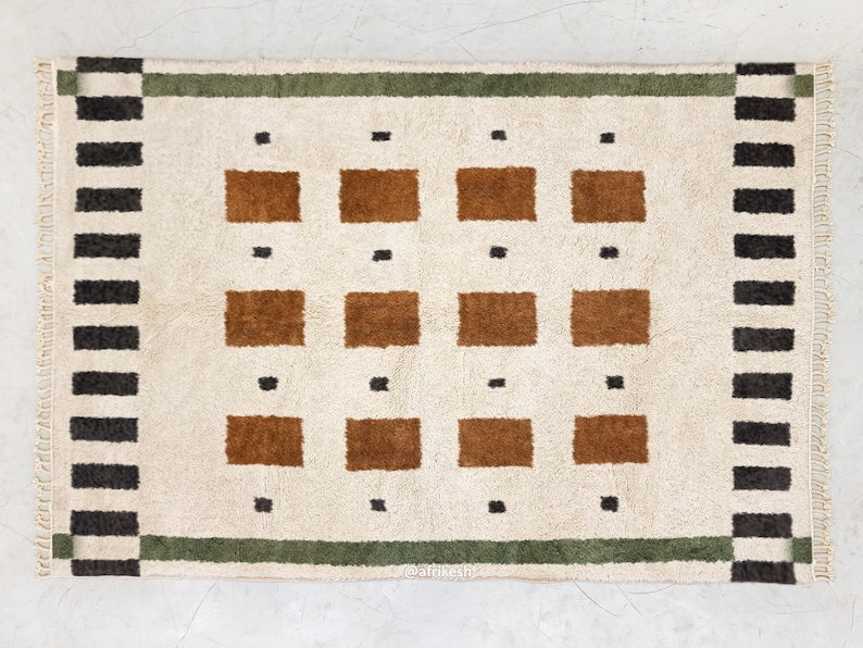 Handmad berber rug| soft wool |customize your size