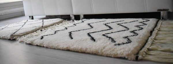 Authentic Beni Ourain Rug, Small Moroccan Rug, Beni Ouarain Berber Carpet , Handmade Wool Shag Rug, Organic Accent Rug Hand Knotted - Image 3