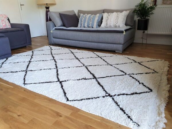 Berbère Rug – Timeless Elegance Unique from the High Atlas | 150 cm x 250 cm | White – - Image 2