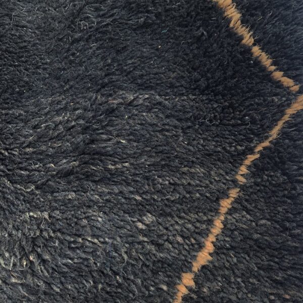 Beni ourain rug - Moroccan rug - Custom size rug - Inky-Hued Berber Carpet - Image 5