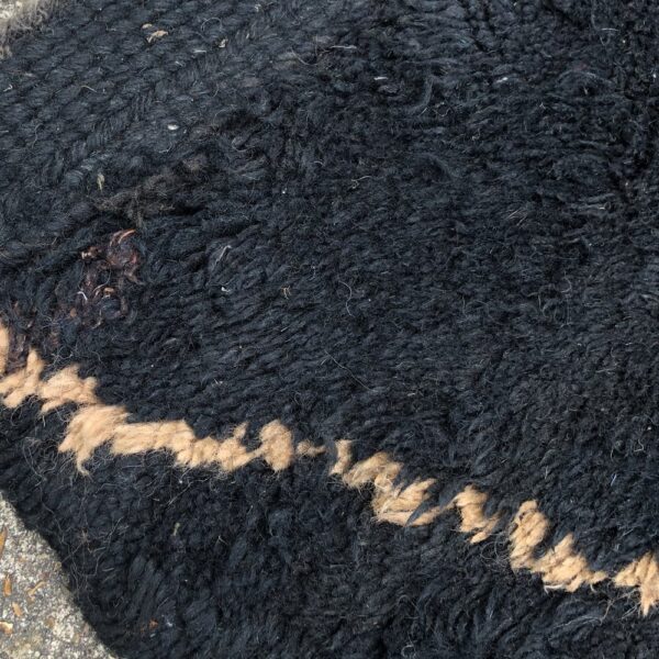 Beni ourain rug - Moroccan rug - Custom size rug - Inky-Hued Berber Carpet - Image 2