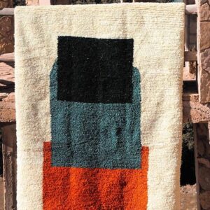 Al kasbah rug - Moroccan rug - Orange-grey-and black