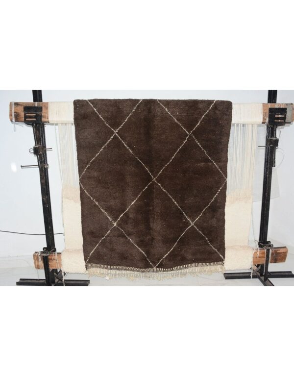 curom size brown wool rug - Image 2