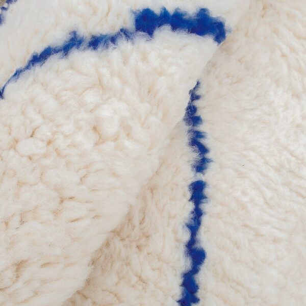 Beni ourain rug - Moroccan rug - Custom size rug - blue and white - Image 2