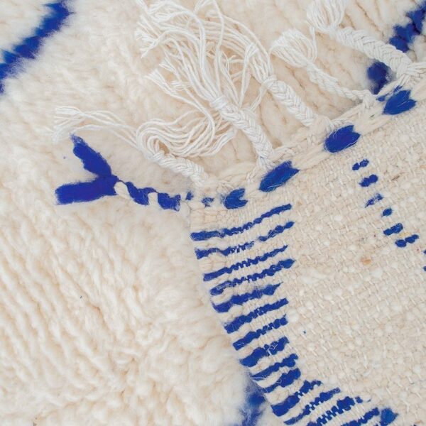 Beni ourain rug - Moroccan rug - Custom size rug - blue and white - Image 5